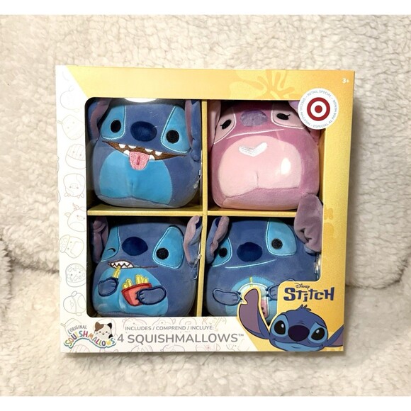 Squishmallows Disney Stitch 4-Pack 5” Plush Fries Angel Target Exclusive NEW - Picture 2 of 3